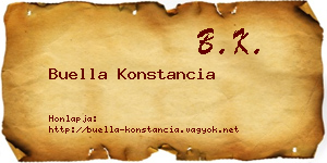 Buella Konstancia névjegykártya